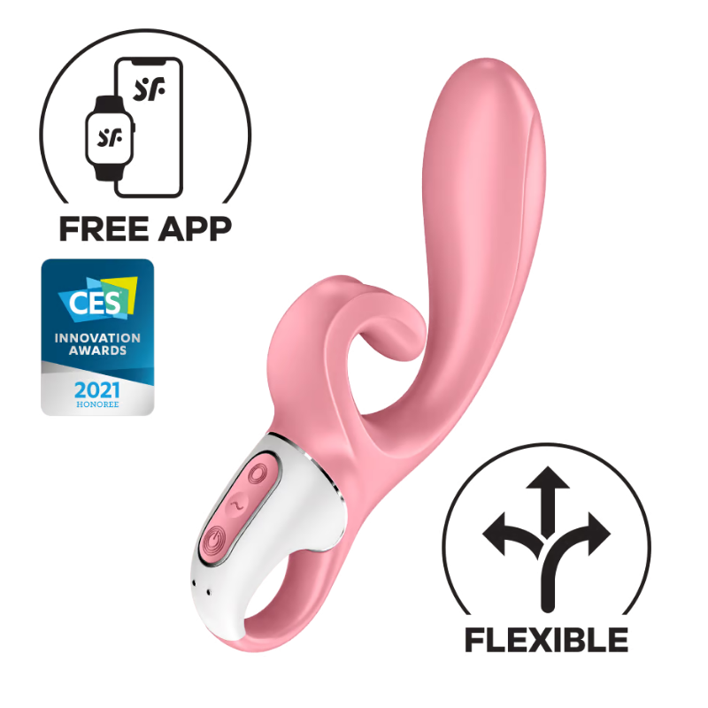 Satisfyer Hug Me Rabbit Vibe App Control - Pink - Club X